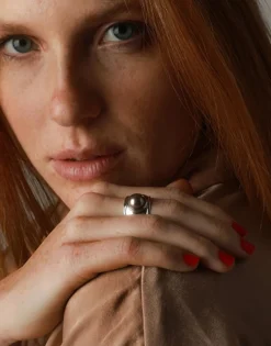 Large Pearl Rings|Majorica Silver Tahiti Ring With Tahiti Half-Ball Pearl