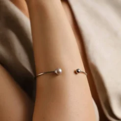 Bangle Bracelets|Majorica Small Bracelet Aura With Nuage Pearl