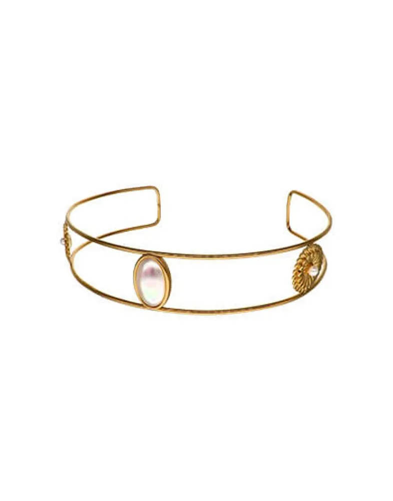 Pearl Chokers|Majorica Symi Gold-Plated Choker With White Pearls