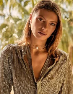 Pearl Chokers|Majorica Symi Gold-Plated Choker With White Pearls