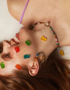 Pearl Hoop Earrings|Majorica Tutti Frutti Gold Hoop Earrings With Multicoloured Agates