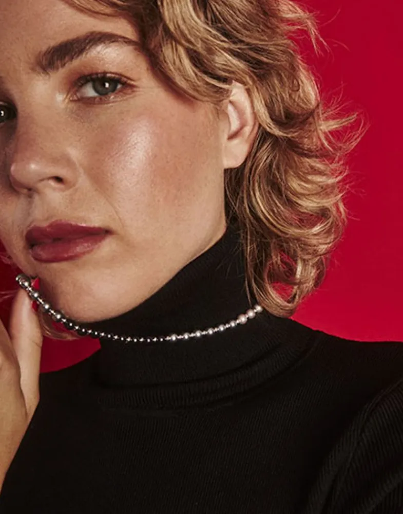 Pearl Chokers|Majorica Unisex Nyx Necklace With Degrade Effect Pearls