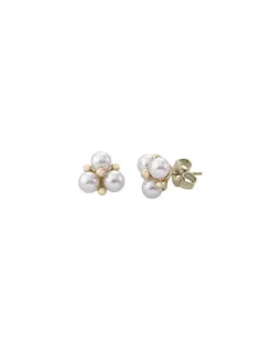 Short Earrings|Majorica Vega Earrings With Round White Pearl