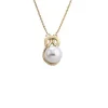Pendants With Chain|Majorica Vega 90S Gold Necklace With Large Round Pearl