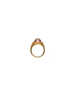 Large Pearl Rings|Majorica Zale Hallmark Ring With Oval Pearl In Aubergine