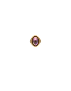Large Pearl Rings|Majorica Zale Hallmark Ring With Oval Pearl In Aubergine
