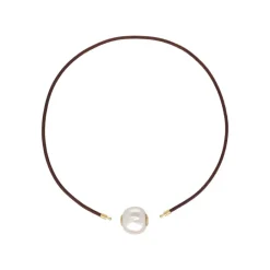 Multipurpose Pendant|Majorica Zindis 40Cm Leather Necklace